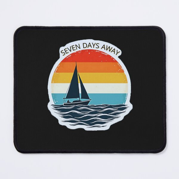 Item preview, Seven Days Away: Retro Sailing Adventure Art For Ocean Lovers designed and sold by elynne9.