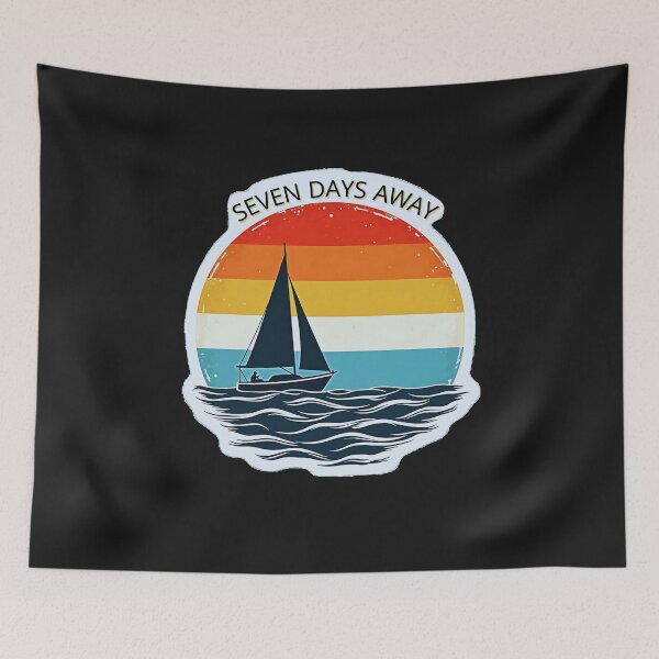 Item preview,  Seven Days Away: Retro Sailing Adventure Art For Ocean Lovers designed and sold by elynne9.