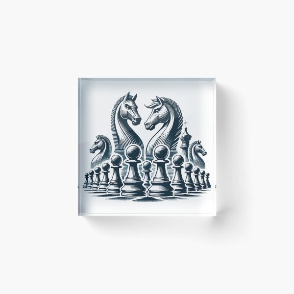 Item preview, Chess set, home decor, black and white art designed and sold by nicnacc.