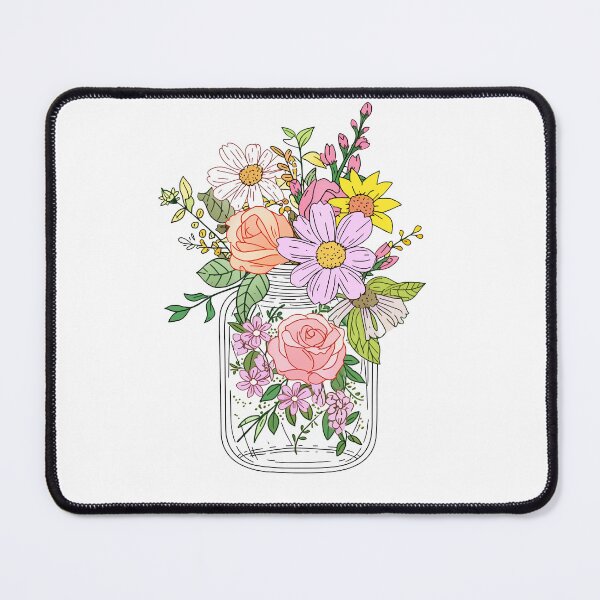Item preview, Mason jar with flowers designed and sold by xiao xuans.