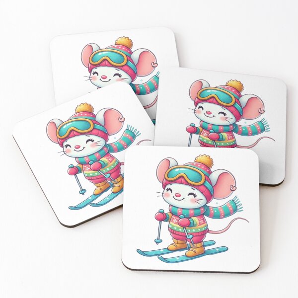 Item preview, Cute Mouse Skiing designed and sold by ArtQueen777.