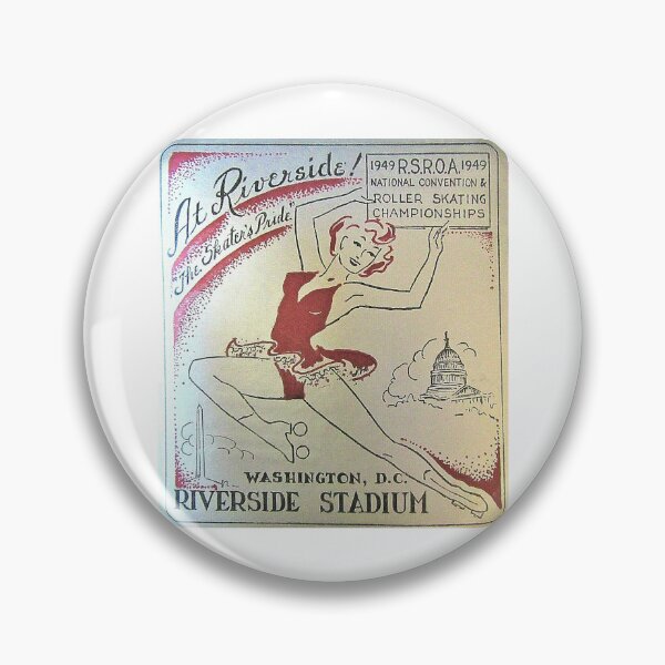 Item preview, Riverside Stadium Washington D.C. Roller Skating Rink Sticker Decal Label Design 3 designed and sold by tislord.