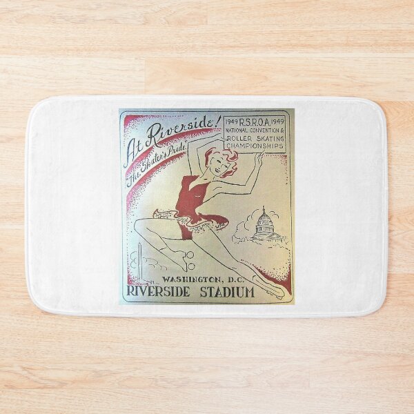 Item preview, Riverside Stadium Washington D.C. Roller Skating Rink Sticker Decal Label Design 3 designed and sold by tislord.