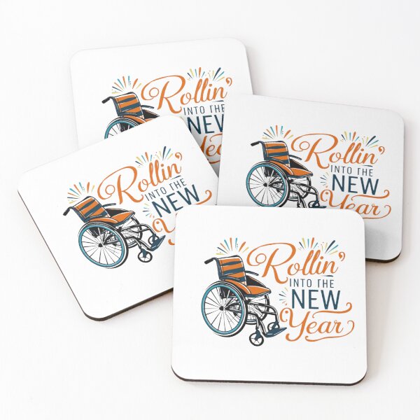 Item preview, Rollin into the new year, A Great  gift for any wheelchair user. designed and sold by It's Wheelie Cool.