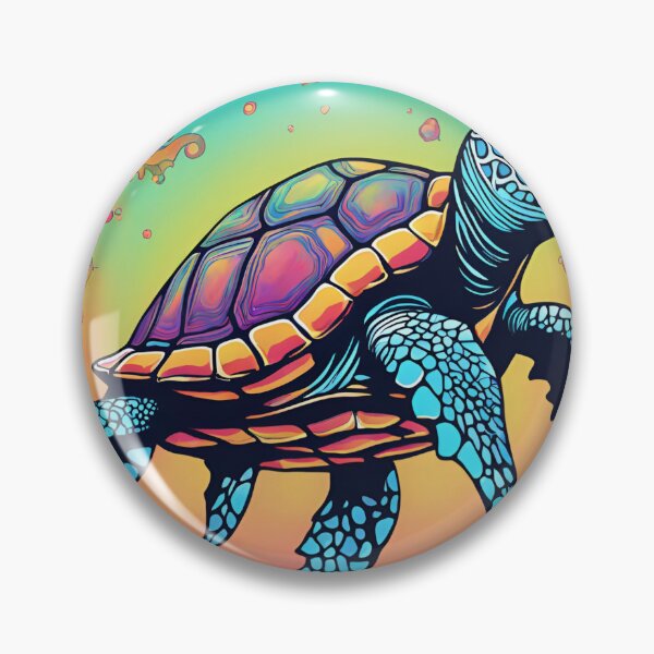 Item preview, Grumpy Psychedelic Sea Turtle designed and sold by TommyTsunami.