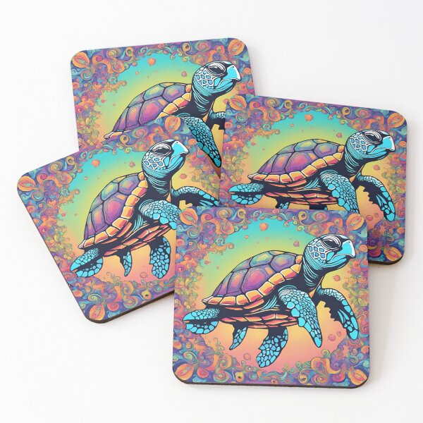Item preview, Grumpy Psychedelic Sea Turtle designed and sold by TommyTsunami.