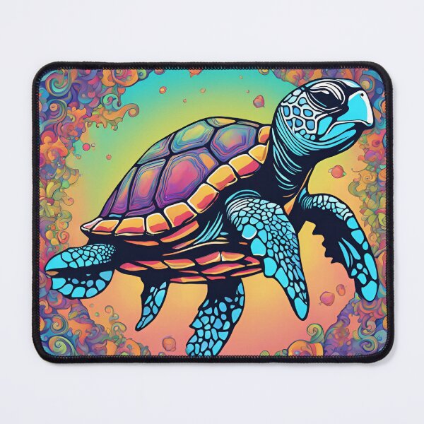 Item preview, Grumpy Psychedelic Sea Turtle designed and sold by TommyTsunami.