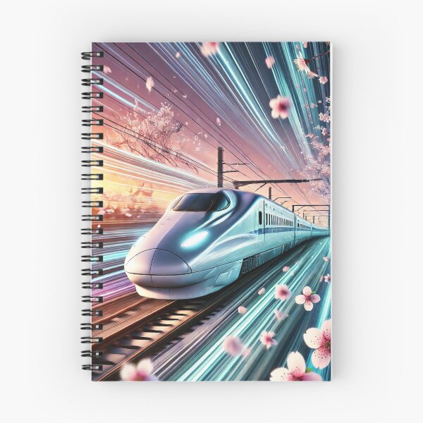 Item preview, Shinkansen train speed with blossom  designed and sold by GingaDesigns.