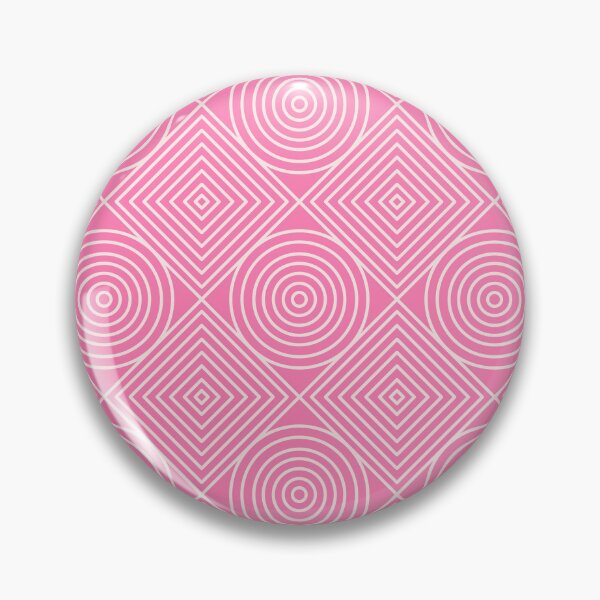 Item preview, Pink and white geometric pattern with circles and squares designed and sold by HariniArts.