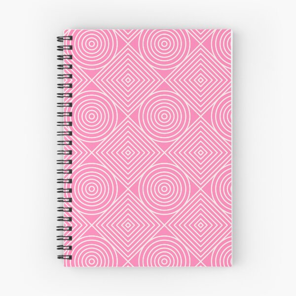 Item preview, Pink and white geometric pattern with circles and squares designed and sold by HariniArts.