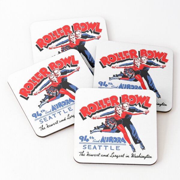 Item preview, Roller Bowl Seattle Washington Roller Skating Rink Sticker Decal Label designed and sold by tislord.