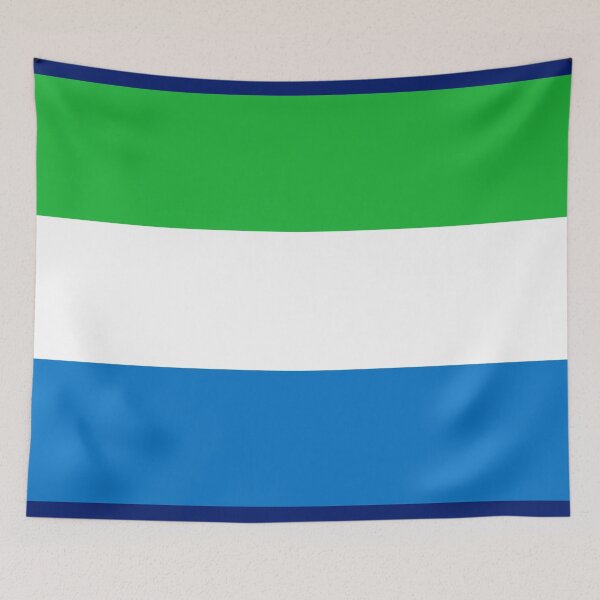 Item preview, Flag of Sierra Leone designed and sold by TinaJostDesigns.