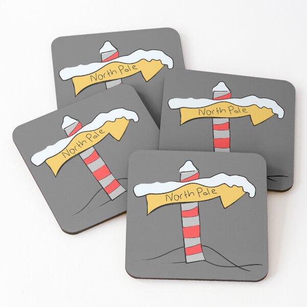 Item preview, North Pole Christmas Sign – Festive Holiday Art for Gifts designed and sold by The High Hippo.
