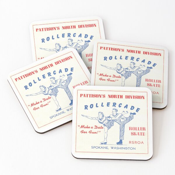 Item preview, Pattisons North Division Rollercade Spokane Washington Roller Skating Rink Sticker Decal Label designed and sold by tislord.