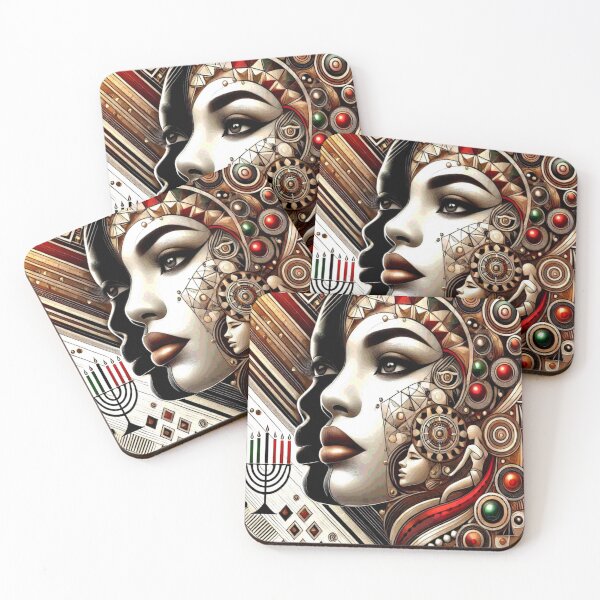 Item preview, Kwanzaa Blessings African American Celebration Black Woman Seven Principles  designed and sold by Creat-Des.