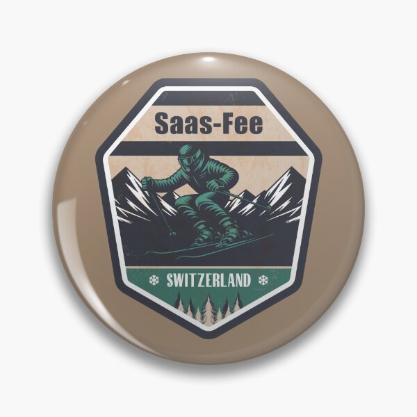 Item preview, Saas-Fee Switzerland Winter Skiing Design designed and sold by CynthiaGraphics.