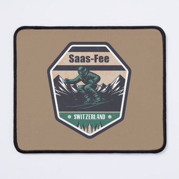 Item preview, Saas-Fee Switzerland Winter Skiing Design designed and sold by CynthiaGraphics.