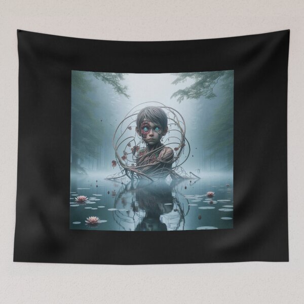 Item preview,  Mesmerizing sculpture emerging from the depths of a serene lake designed and sold by sevenmountains.