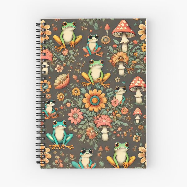 Item preview, Frogs in Bloom: Whimsical Floral Pattern designed and sold by FantasyVillaArt.