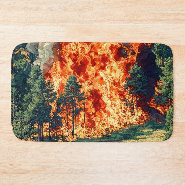 Item preview, Golf Course on Fire - Oil Painting designed and sold by regnumsaturni.