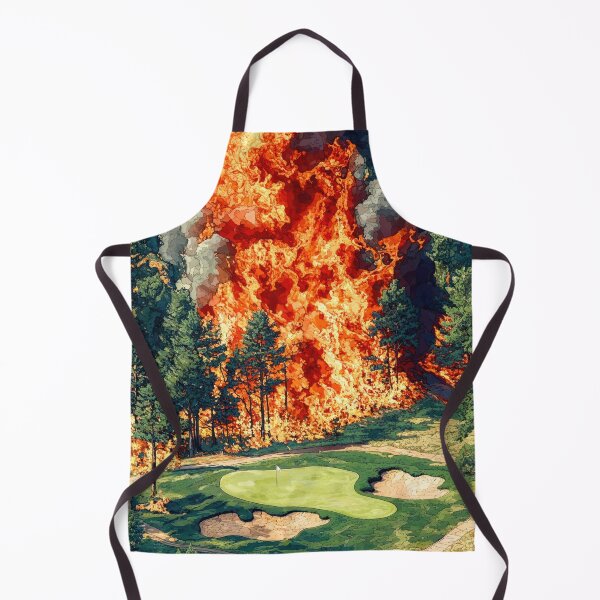 Item preview, Golf Course on Fire - Oil Painting designed and sold by regnumsaturni.