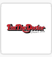 trust me i'm the doctor typograph stones style Sticker