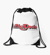 trust me i'm the doctor typograph stones style Drawstring Bag
