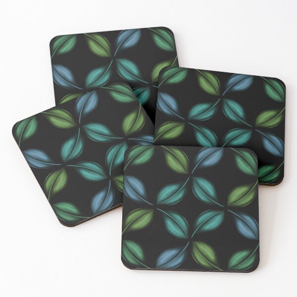 Item preview, Jeweled Leaves Pattern-Greens designed and sold by lezell.