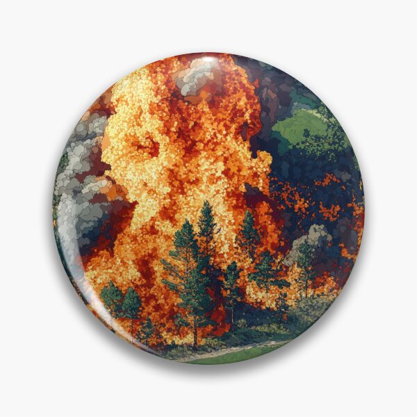 Item preview, Golf Course on Fire - Oil Painting designed and sold by regnumsaturni.