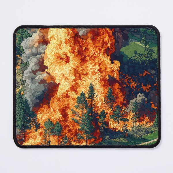 Item preview, Golf Course on Fire - Oil Painting designed and sold by regnumsaturni.