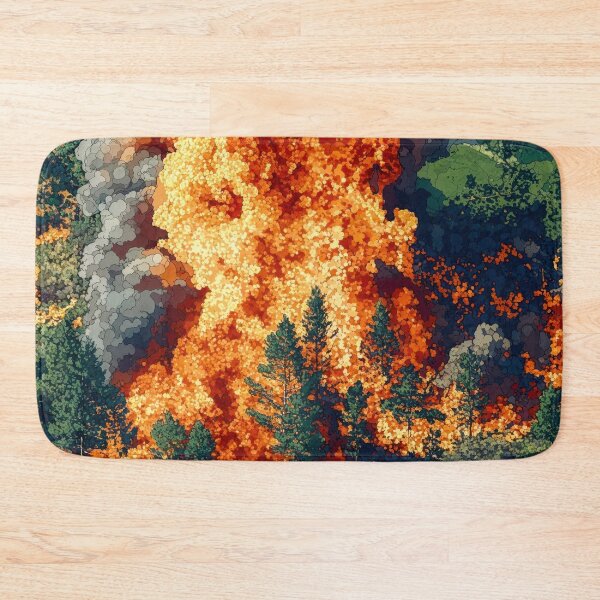 Item preview, Golf Course on Fire - Oil Painting designed and sold by regnumsaturni.