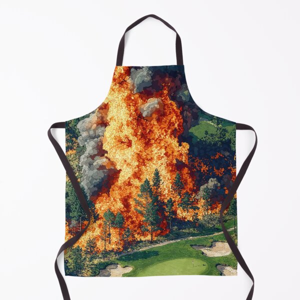 Item preview, Golf Course on Fire - Oil Painting designed and sold by regnumsaturni.