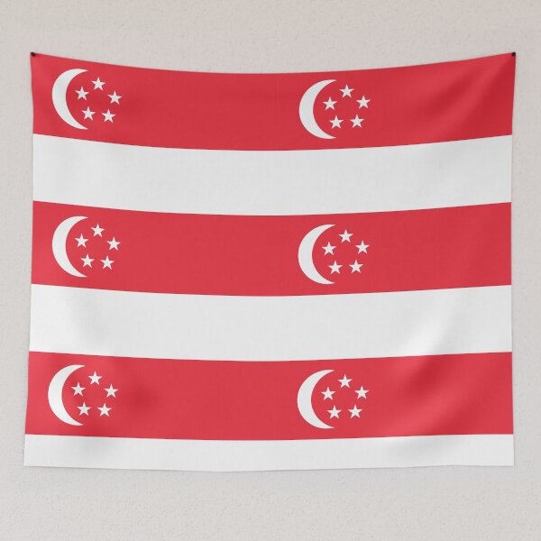 Artikelvorschau, Singapur Flagge entworfen und verkauft von TinaJostDesigns.