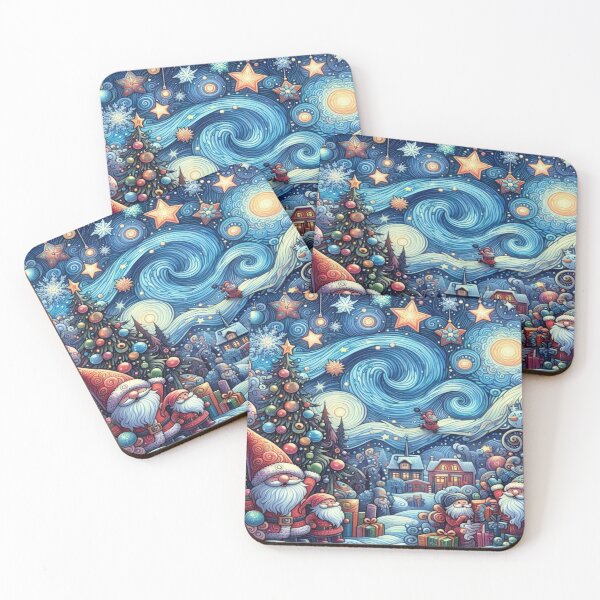 Item preview, Festive Gnomes in Starry Frost – Perfect Present designed and sold by Imaginarium of Chaos falcon88 .