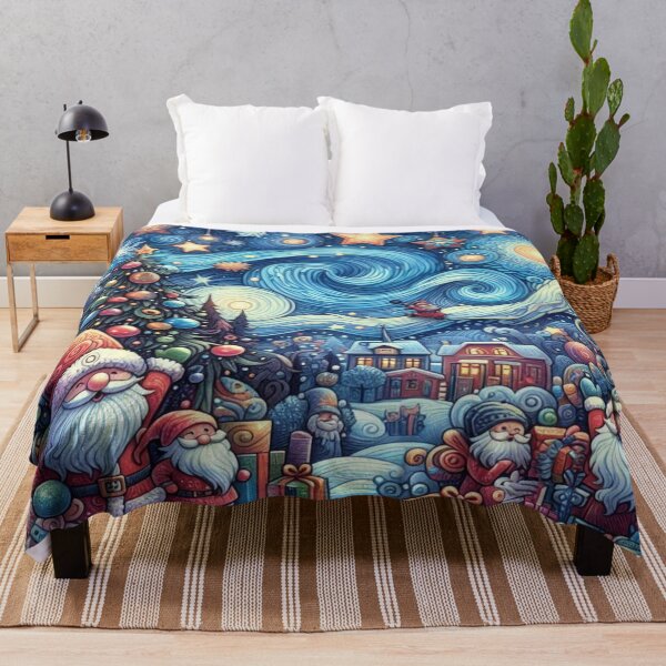 Item preview, Festive Gnomes in Starry Frost – Perfect Present designed and sold by Imaginarium of Chaos falcon88 .