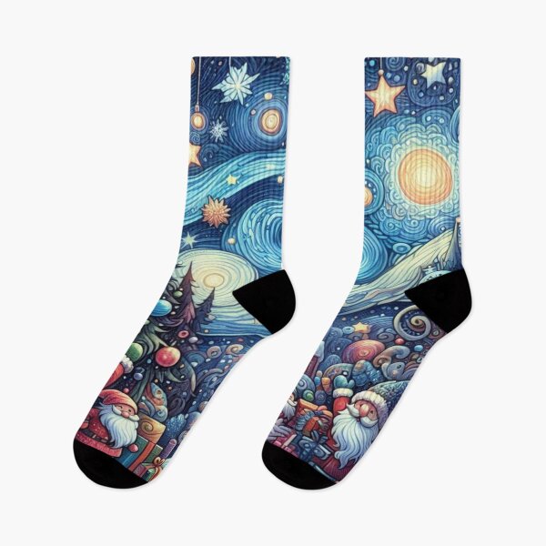 Item preview, Festive Gnomes in Starry Frost – Perfect Present designed and sold by Imaginarium of Chaos falcon88 .