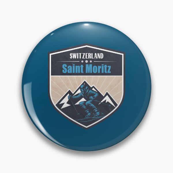 Item preview, St. Moritz Switzerland Winter Skiing Design designed and sold by CynthiaGraphics.