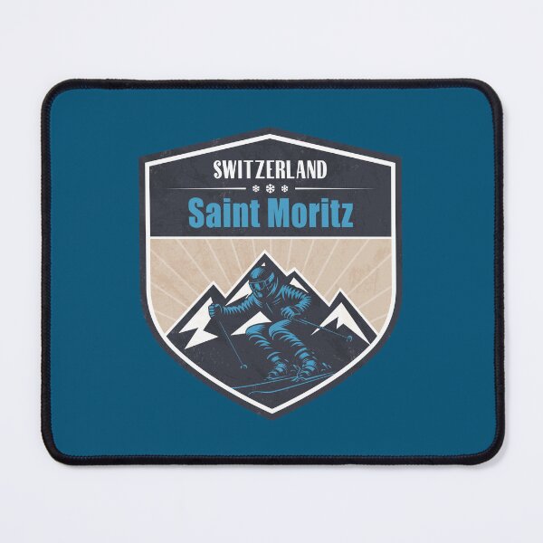 Item preview, St. Moritz Switzerland Winter Skiing Design designed and sold by CynthiaGraphics.