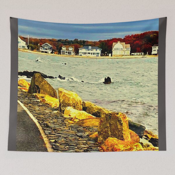 Item preview, Compo Beach Westport, CT (Blue) Sam's Seascape Series designed and sold by GiftsbyNaomi.