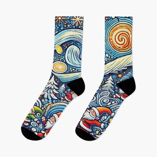 Item preview, Swirling Santa and Gnome Wonderland – Perfect Present designed and sold by Imaginarium of Chaos falcon88 .