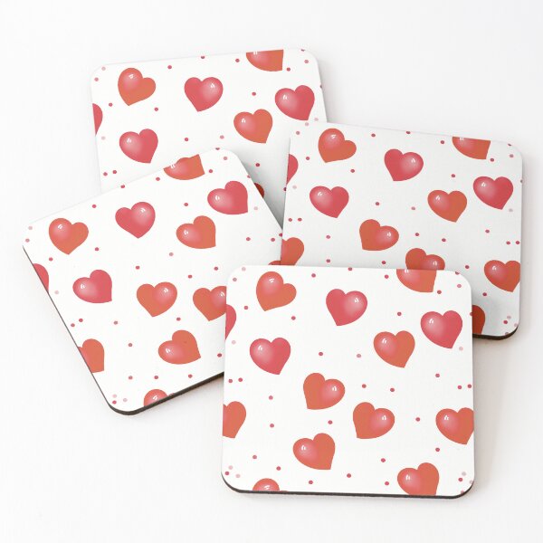 Item preview, classic heart pattern, red hearts on white designed and sold by CrocoDi.