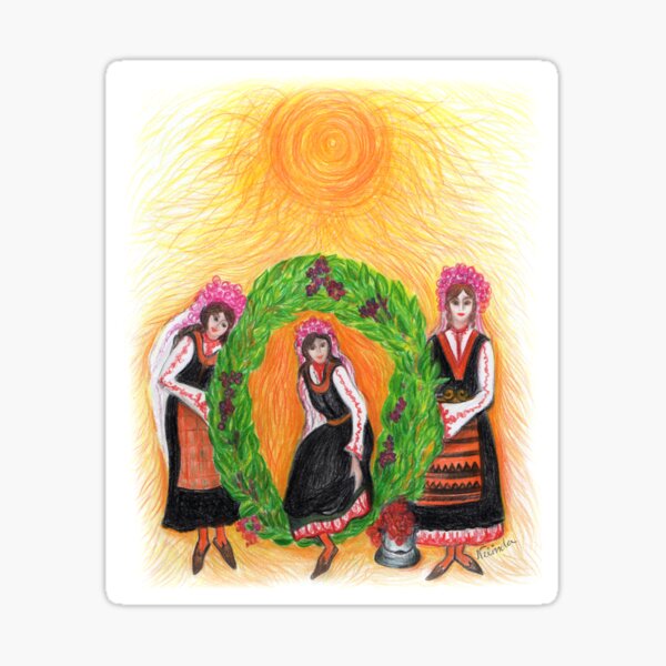 Eniovden, Midsummer's Day, Ceremony Sticker