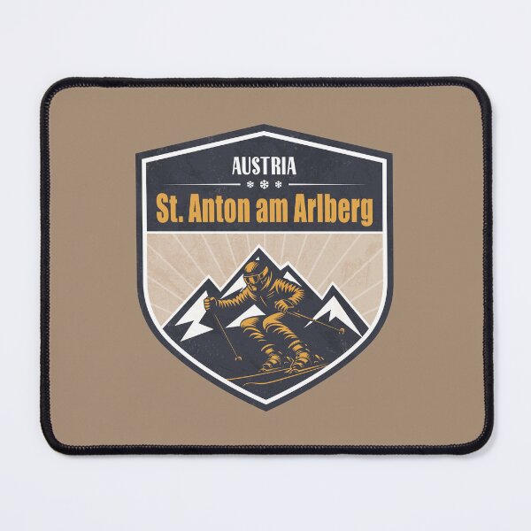 Item preview, St. Anton am Arlberg Austria Winter Skiing Design designed and sold by CynthiaGraphics.