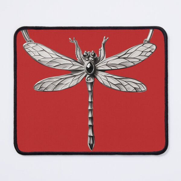 Item preview, DRAGONFLY BLACK AND WHITE NECKLESS DESIGN designed and sold by asudesign.