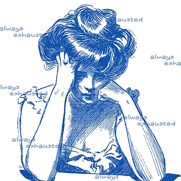 Artwork thumbnail, Exhausted Intrusive Thoughts by ReeReeDesigns