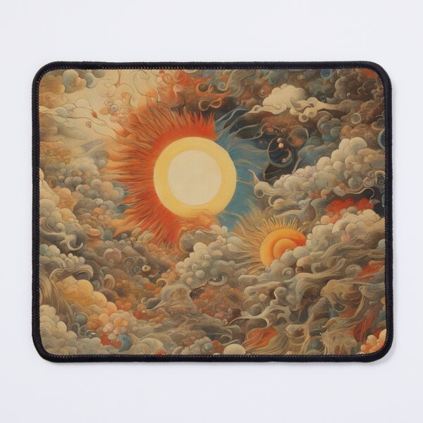 Item preview, Japanese-inspired Sun and Clouds Sky Hybrid Art designed and sold by NickWhittleArt.