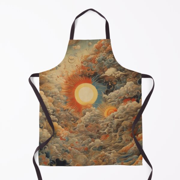 Item preview, Japanese-inspired Sun and Clouds Sky Hybrid Art designed and sold by NickWhittleArt.