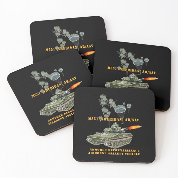 Item preview, M551 Sheridan - Firing - ARV-AAV w Paratroopers designed and sold by Military Insignia Products.