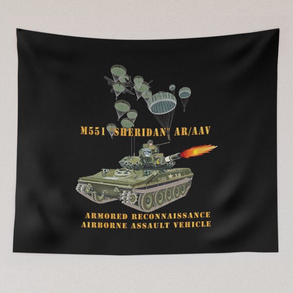 Item preview, M551 Sheridan - Firing - ARV-AAV w Paratroopers designed and sold by Military Insignia Products.