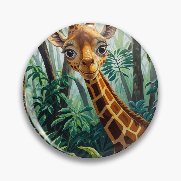Item preview, Cheeky Cute Cartoon Giraffe Hiding in Trees designed and sold by NaturePrints.